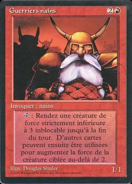 Dwarven Warriors, Magic card FBB 144 — Foreign Black Border set