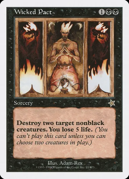 Wicked Pact, Magic card S99 92 — Starter 1999 set