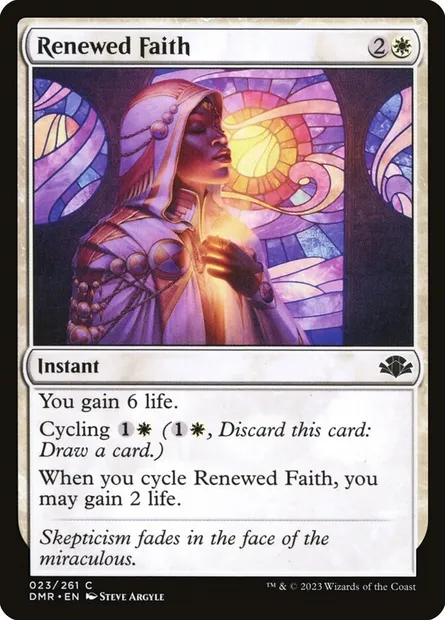 Renewed Faith, Magic card DMR 23 — Dominaria Remastered set