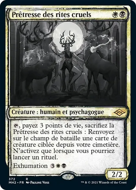 Prêtresse des rites cruels, carte Magic MH2 372 — extension Horizons du Modern 2