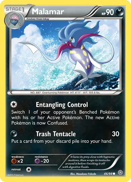 Malamar, Pokémon card AOR 46 — Ancient Origins set