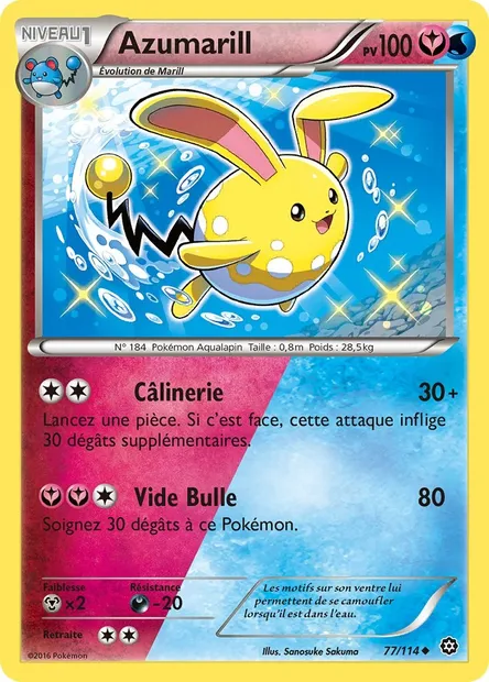 Azumarill, carte Pokémon STS 77 — extension Offensive Vapeur