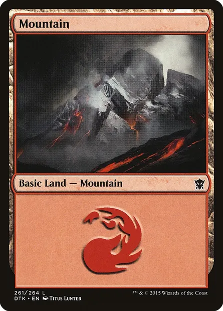 Mountain, Magic card DTK 261 — Dragons of Tarkir set