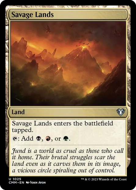 Savage Lands, Magic card CMM 1025 — Commander Masters set