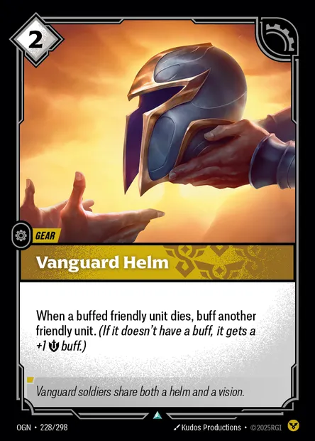 Vanguard Helm, carte Riftbound OGN 228 — extension Origins