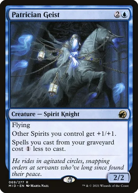 Patrician Geist, Magic card MID 69 — Innistrad: Midnight Hunt set