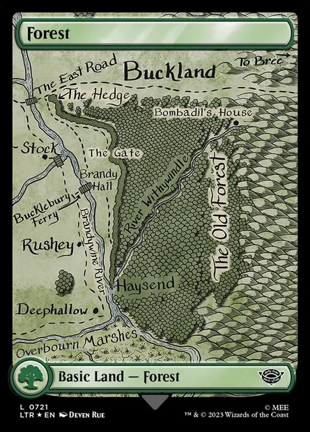 Forest, Magic card LTR 721 — The Lord of the Rings: Tales of Middle-earth set