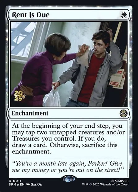 Loyer à payer, carte Magic PSPM 11s — extension Marvel's Spider-Man Promos