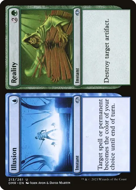 Illusion // Reality, carte Magic DMR 213 — extension Dominaria Remastered
