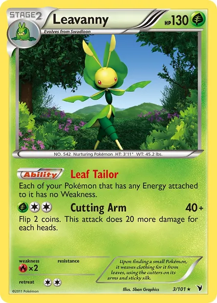 Leavanny, Pokémon card NVI 3 — Noble Victories set