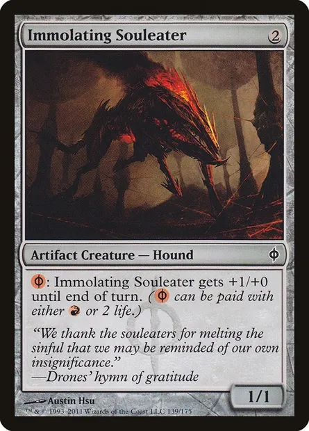 Immolating Souleater, Magic card NPH 139 — New Phyrexia set