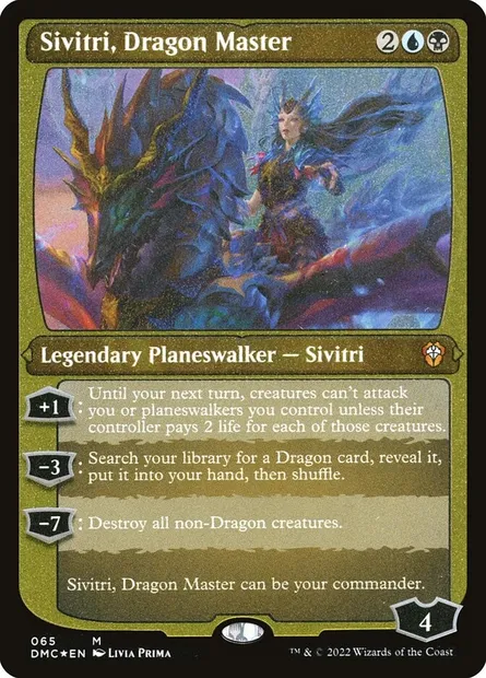 Sivitri, Dragon Master, Magic card DMC 65 — Dominaria United Commander set