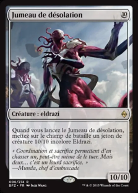 Jumeau de désolation, carte Magic BFZ 6 — extension La bataille de Zendikar