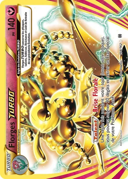 Florges TURBO, carte Pokémon BKT 104 — extension Impulsion Turbo