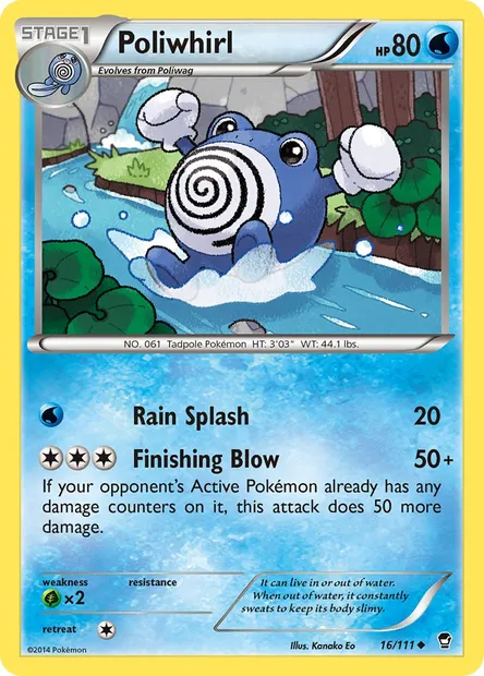Poliwhirl, Pokémon card FFI 16 — Furious Fists set