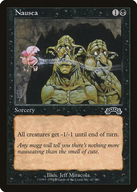 Nausea, Magic card EXO 67 — Exodus set