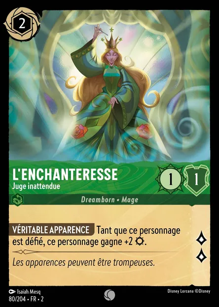 L'Enchanteresse - Juge inattendue, carte Disney Lorcana CH2-080 — extension L'Ascension des Floodborn