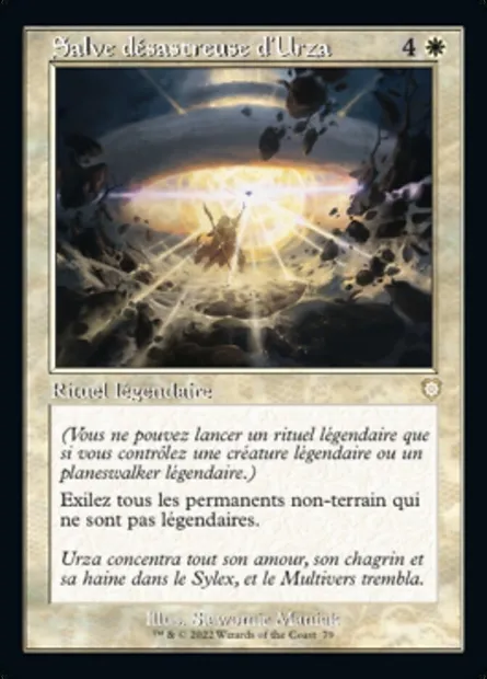 Salve désastreuse d'Urza, carte Magic BRC 79 — extension The Brothers' War Commander