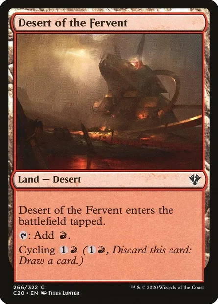 Desert of the Fervent, Magic card C20 266 — Commander 2020 set