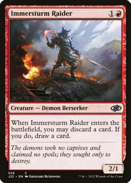 Immersturm Raider, Magic card J22 556 — Jumpstart 2022 set