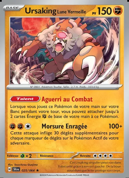 Ursaking Lune Vermeille, carte Pokémon SFA 025 — extension Fable Nébuleuse
