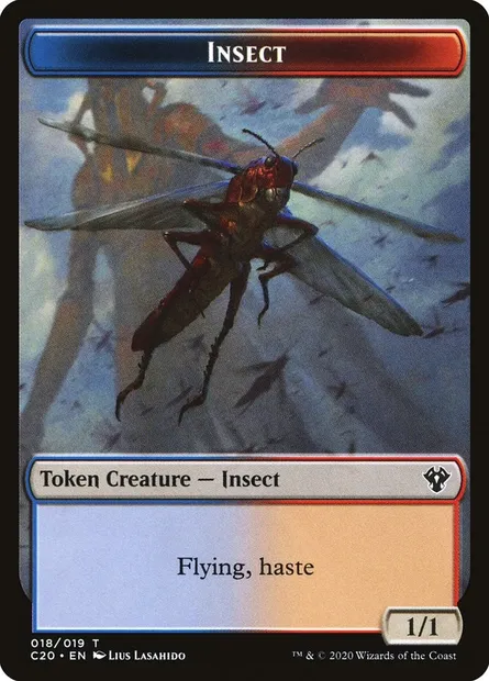 Insect, carte Magic TC20 18 — extension Commander 2020 Tokens