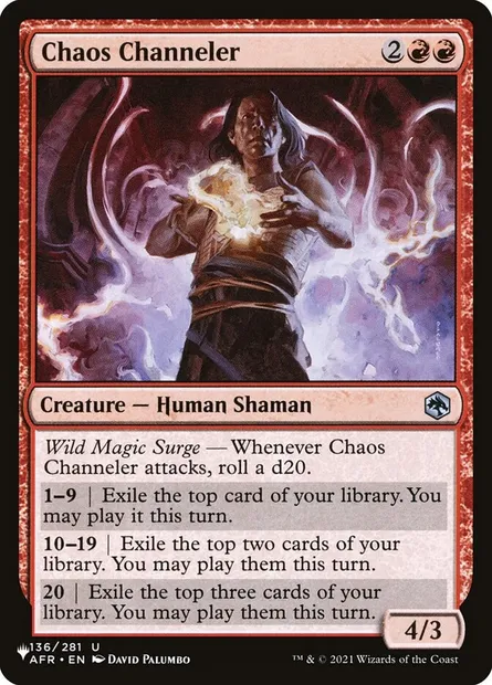 Chaos Channeler, Magic card PLST AFR-136 — The List set