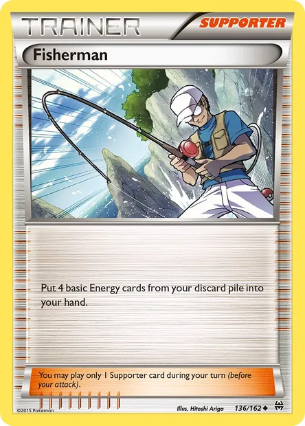 Fisherman, Pokémon card BKT 136 — BREAKthrough set