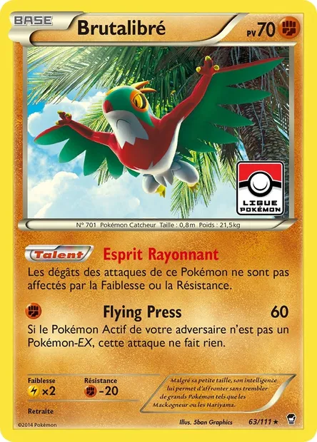 Brutalibré, carte Pokémon FFI 63 — extension Poings Furieux