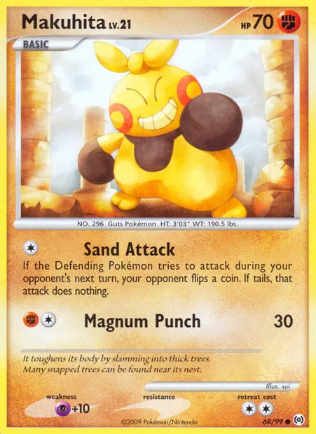Makuhita, carte Pokémon AR 68 — extension Arceus