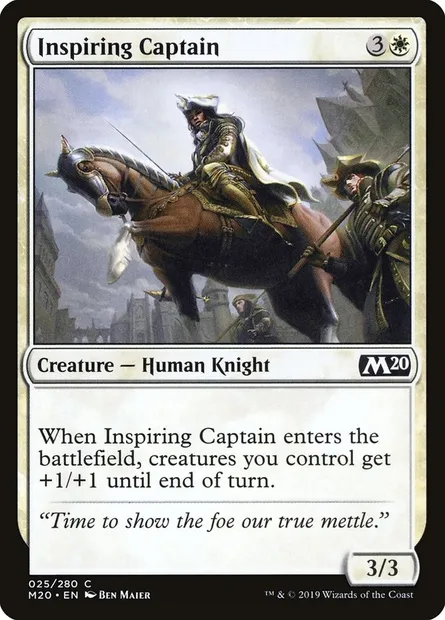 Inspiring Captain, Magic card M20 25 — Core Set 2020 set