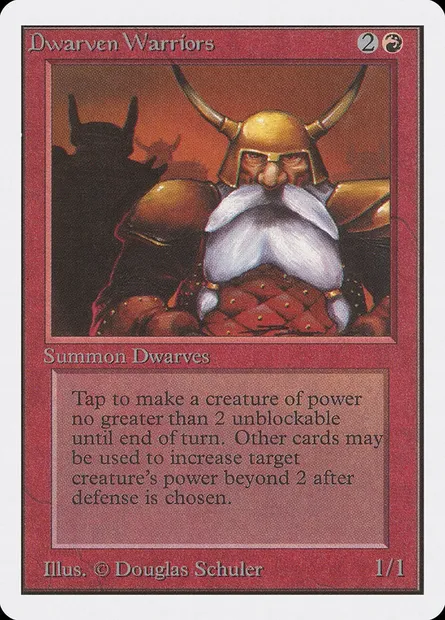 Dwarven Warriors, Magic card 2ED 144 — Unlimited Edition set