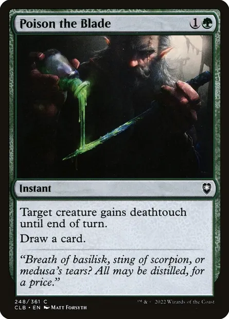 Poison the Blade, Magic card CLB 248 — Commander Legends: Battle for Baldur's Gate set