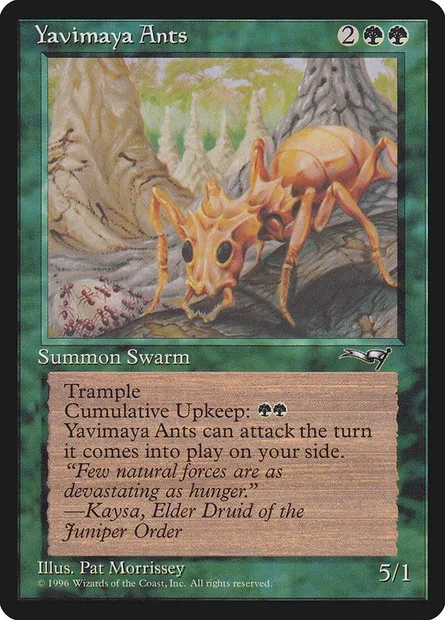 Yavimaya Ants, Magic card ALL 105 — Alliances set