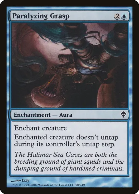 Paralyzing Grasp, Magic card ZEN 58 — Zendikar set