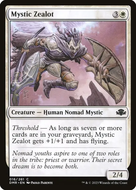 Mystic Zealot, Magic card DMR 16 — Dominaria Remastered set