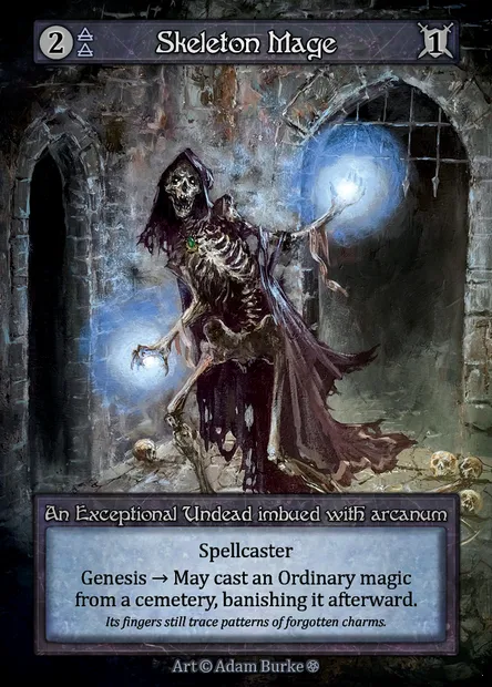 Skeleton Mage, carte Sorcery GOT 174 — extension Gothic