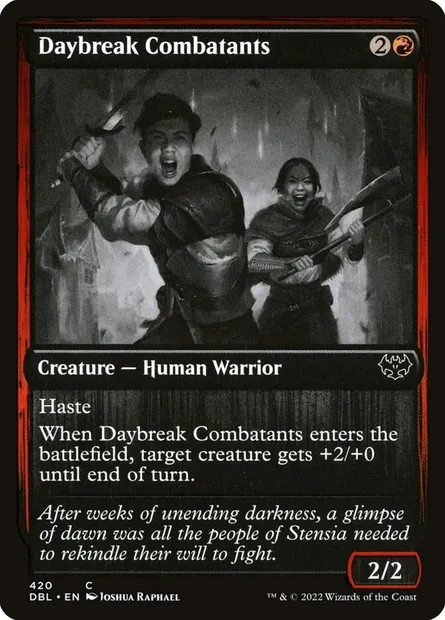 Daybreak Combatants, Magic card DBL 420 — Innistrad: Double Feature set