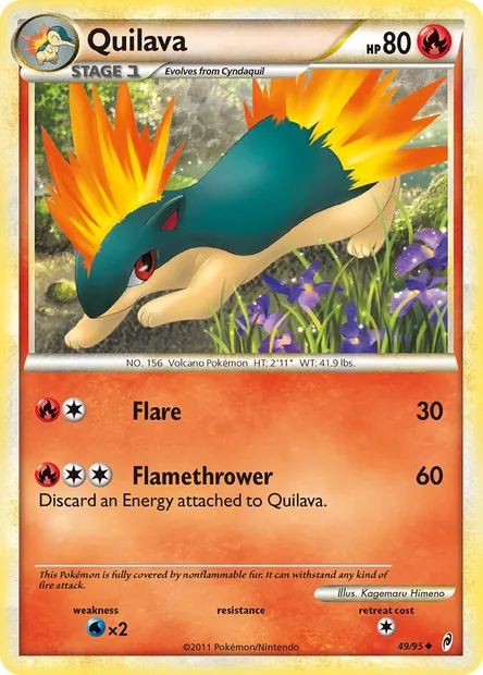 Feurisson, carte Pokémon CL 49 — extension L'appel des Légendes