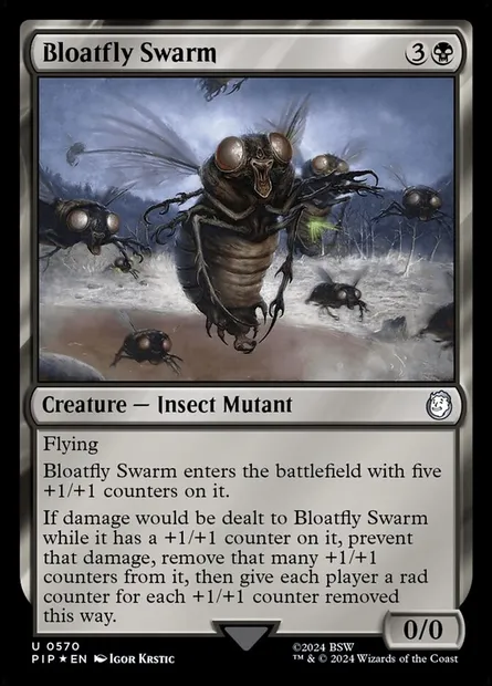 Bloatfly Swarm, Magic card PIP 570 — Fallout set