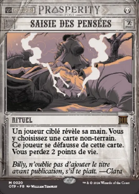 Saisie des pensées, carte Magic OTP 20 — extension Breaking News
