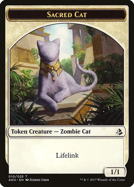 Sacred Cat, Magic card TAKH 10 — Amonkhet Tokens set