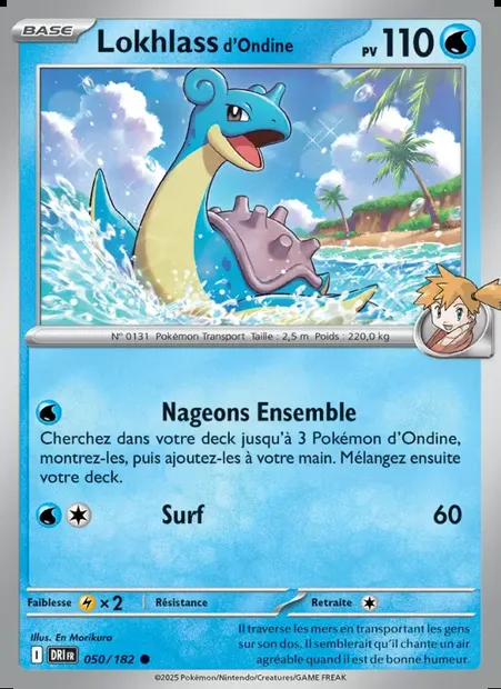 Lokhlass d'Ondine, carte Pokémon DRI 050 — extension Rivalités Destinées