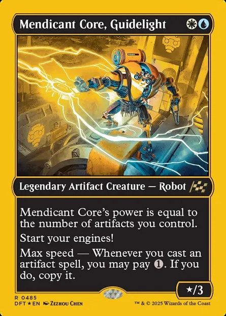 Mendicant Core, Guidelight, Magic card DFT 485 — Aetherdrift set