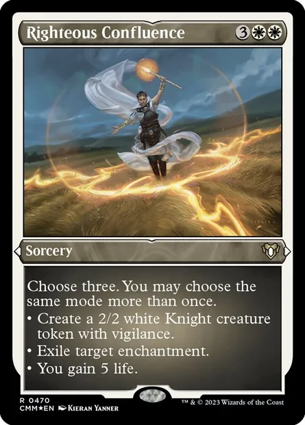 Righteous Confluence, Magic card CMM 470 — Commander Masters set