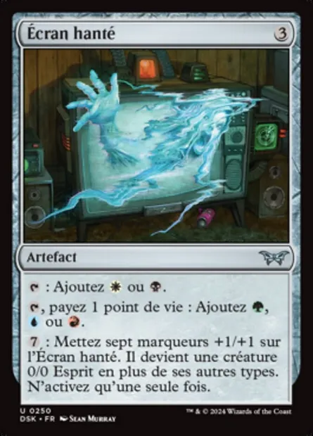 Écran hanté, carte Magic DSK 250 — extension Duskmourn: House of Horror