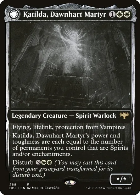 Katilda, Dawnhart Martyr // Katilda's Rising Dawn, Magic card DBL 288 — Innistrad: Double Feature set