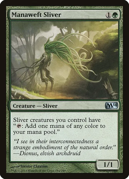 Manaweft Sliver, Magic card M14 184 — Magic 2014 set