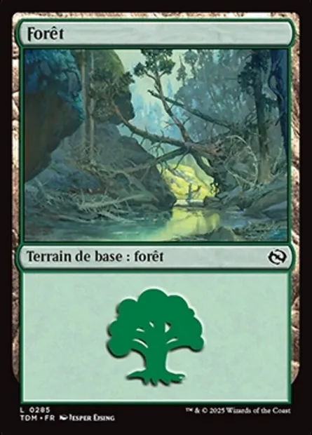 Forêt, carte Magic TDM 285 — extension Tarkir: Dragonstorm