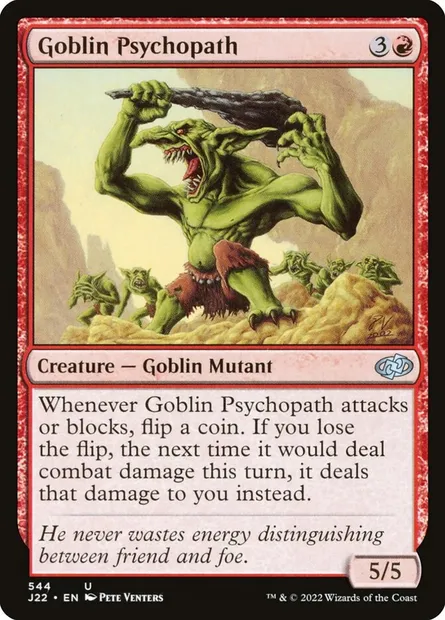 Goblin Psychopath, Magic card J22 544 — Jumpstart 2022 set